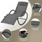 Costway 1/2 PCS Outdoor Rocking Lounge Chair with Removable Headrest Breathable Backrest & Seat Grey